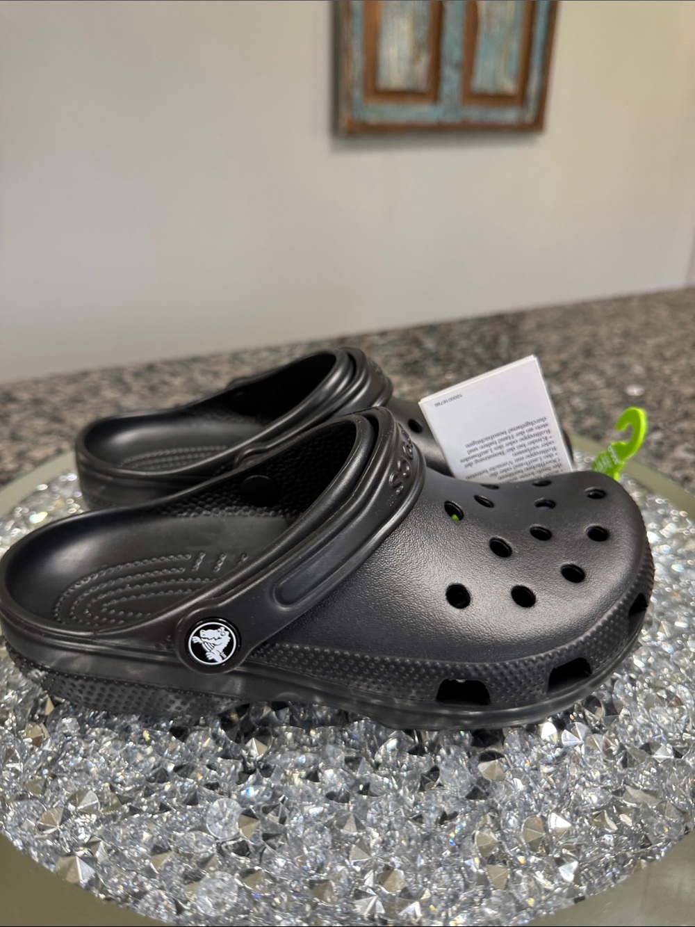CROCS Black Classic Clog with Heel Strap NEW M4 W6 - Picture 4 of 9